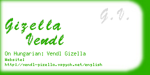 gizella vendl business card